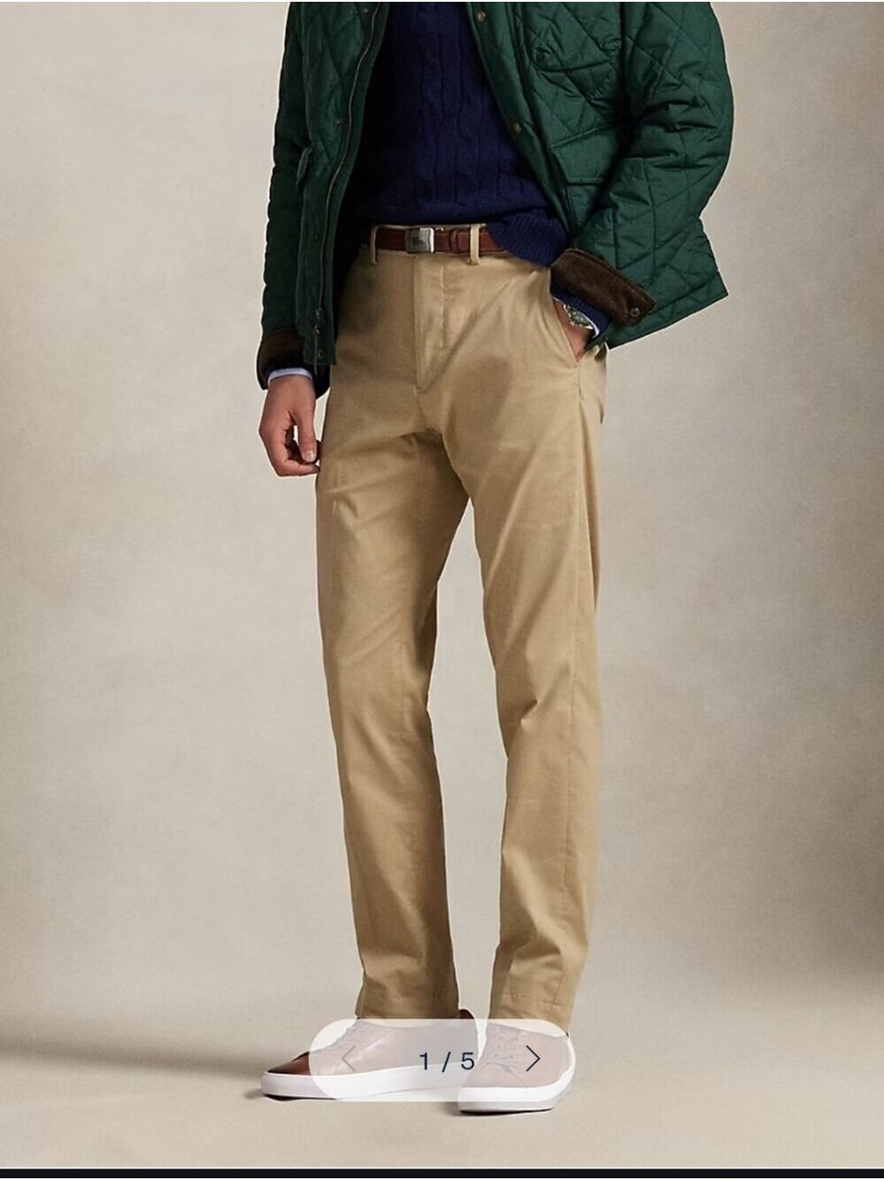 Ralph Lauren Mens Cotton Chino Pants 36x29 Like New